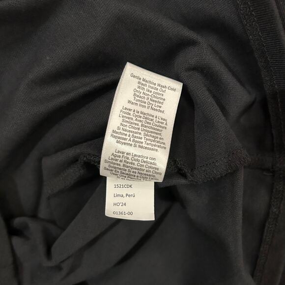 EUC Nation Los Angeles Farrah Top Black Sz XS Asymmetric Ruffle Sleeve Chic Tee - Picture 16 of 16